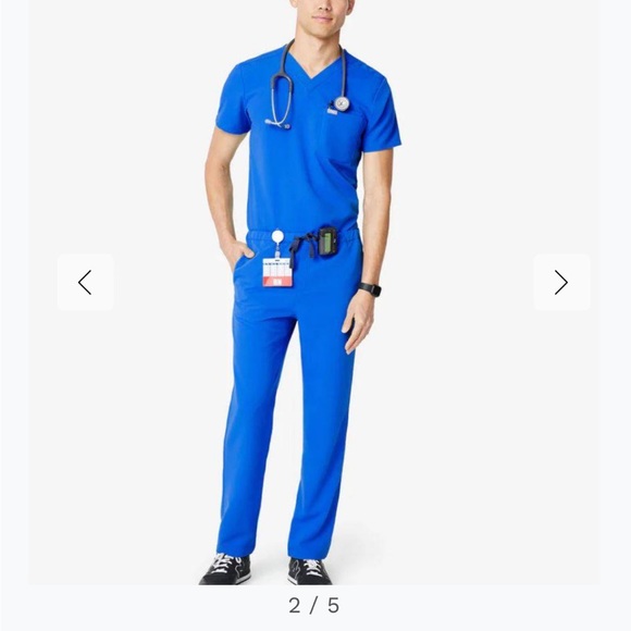 Mens FIGS Pisco Basic Scrub Pants - Royal Blue XXL tall - Picture 1 of 5
